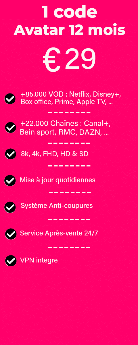 Code Avatar Pro Premium 12 mois